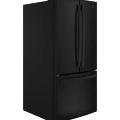 GE Appliances GE 18.6 Cu Ft 33 In Refrigerator Bottom Freezer - GWE19JGLBB Black Best