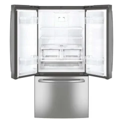 GE Appliances GE 24.8 Cu Ft 33 In Refrigerator Bottom Freezer, French door - GNE25DYRKFS Stainless Steel