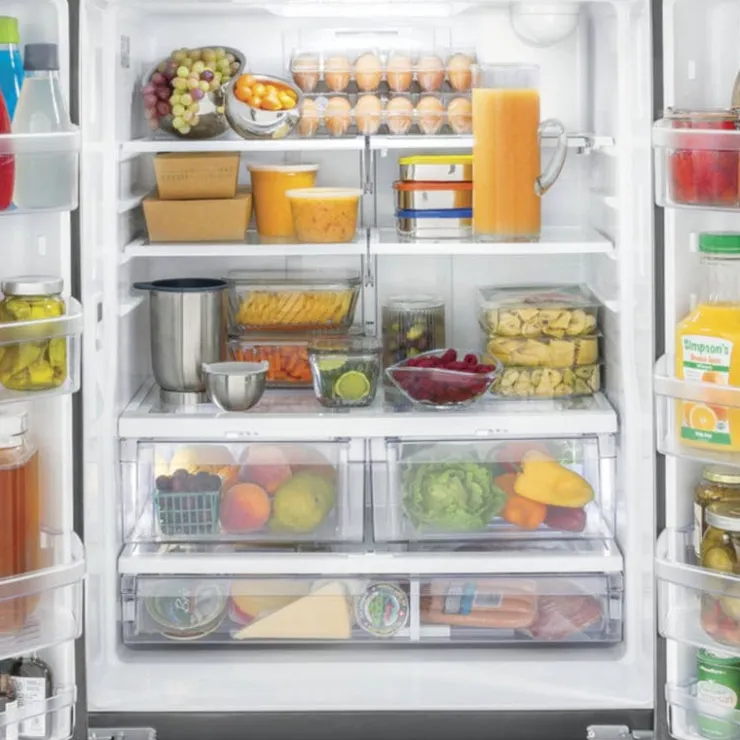 GE Appliances GE 24,7 Cu Ft 33 In Refrigerator Bottom Freezer, French door - GNE25JYKFS Stainless Steel Outlet