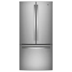 GE Appliances GE 24,7 Cu Ft 33 In Refrigerator Bottom Freezer, French door - GNE25JYKFS Stainless Steel Outlet