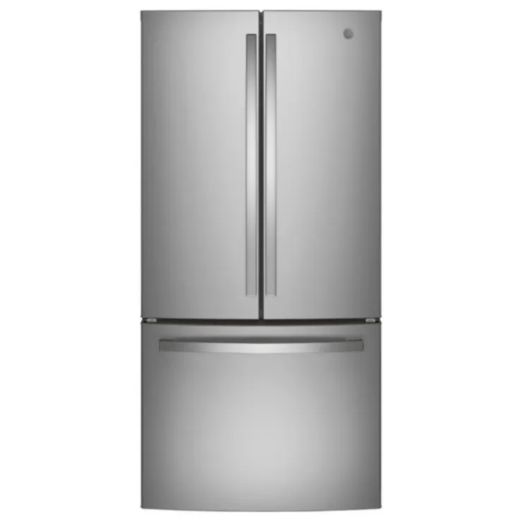 GE Appliances GE 24,7 Cu Ft 33 In Refrigerator Bottom Freezer, French door - GNE25JYKFS Stainless Steel Outlet