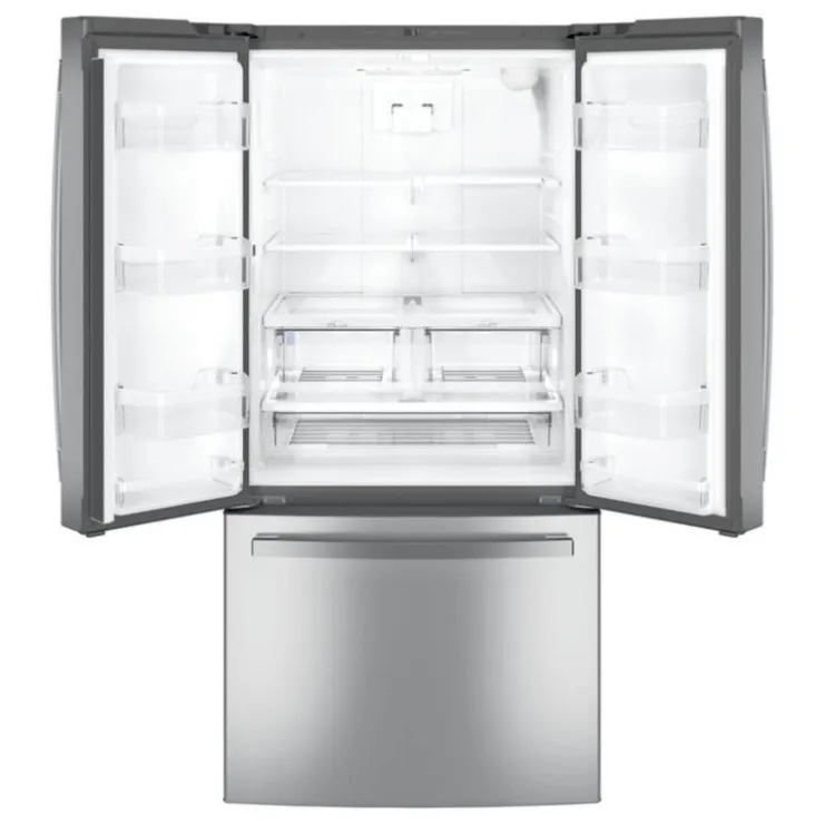 GE Appliances GE 24,7 Cu Ft 33 In Refrigerator Bottom Freezer, French door - GNE25JYKFS Stainless Steel Outlet