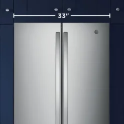 GE Appliances GE 24,7 Cu Ft 33 In Refrigerator Bottom Freezer, French door - GNE25JYKFS Stainless Steel Outlet