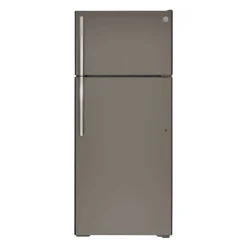 GE Appliances GE 17.5 Cu Ft 30 In Refrigerator Top Freezer - GTE18GMNRES Slate New