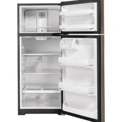 GE Appliances GE 17.5 Cu Ft 30 In Refrigerator Top Freezer - GTE18GMNRES Slate New