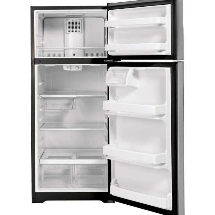 GE Appliances GE 16.6 Cu Ft 29 In Refrigerator Top Freezer - GTE17GSNRSS Stainless Steel New