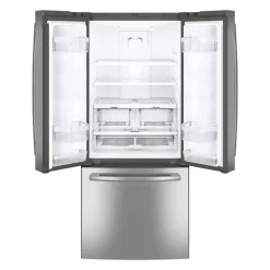 GE Appliances GE 20.8 Cu Ft 30 In Refrigerator Bottom Freezer, French door - GNE21DYRKFS Stainless Steel New
