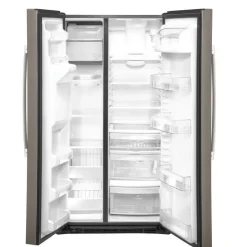 GE Appliances GE 21.8 Cu Ft 36 In Refrigerator Side by side - GZS22IMNES Slate Hot