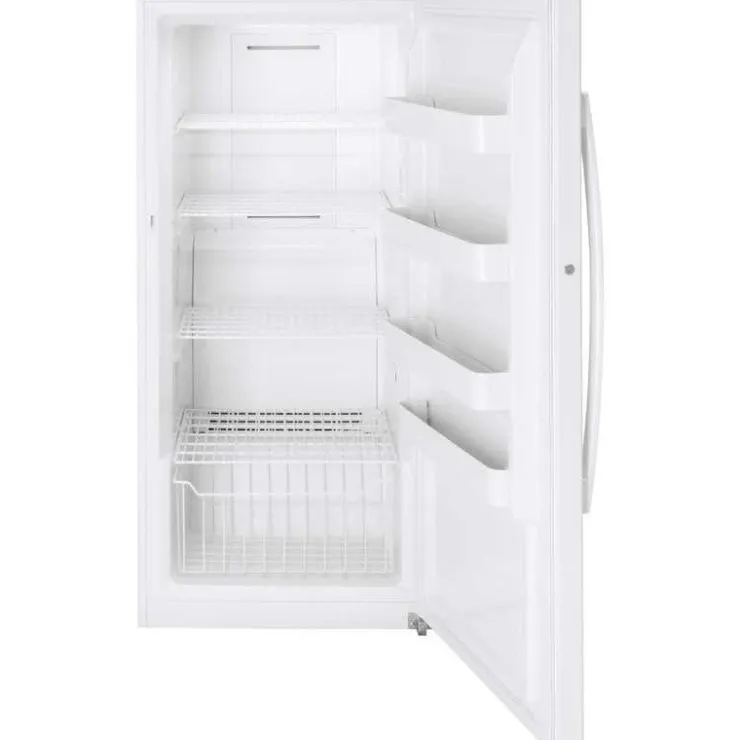GE Appliances GE 14 Cu Ft Freezer , Vertical, 30" - FUF14SMRWW White Outlet