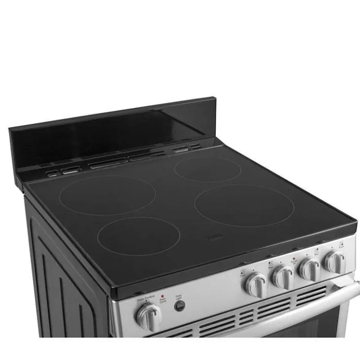 GE Appliances GE 24 In Range 24" Electric Glass-Ceramic - JCAS640RMSS Stainless Steel Best