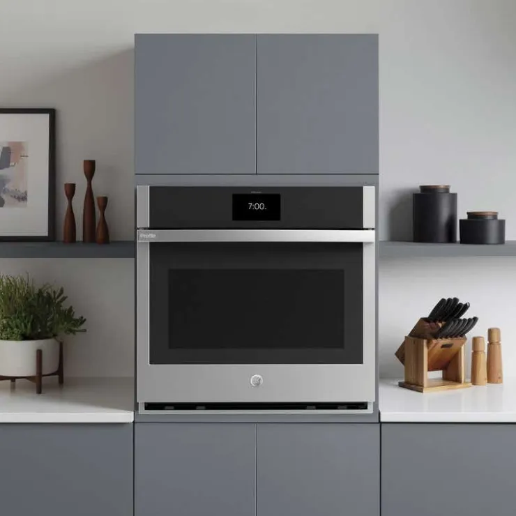 GE Appliances GE Built-In Wall Oven 29.75" Electric - PTS7000SNSS Stainless Steel