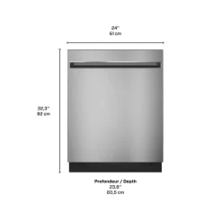 GE Appliances GE Dishwasher Built-In 24" 51dB - GDT225SSLSS Stainless Steel Best