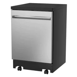 GE Appliances GE Dishwasher Portable 24" 56dB - GPT225SSLSS Stainless Steel