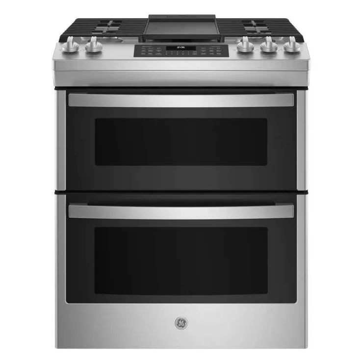 GE Appliances GE Double Oven Range 30" Gaz Gas - JCGSS86SPSS Stainless Steel Best