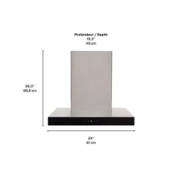 GE Appliances GE Hood Wall Mount 24" , 600 CFM - PVWC924SSV Stainless Steel
