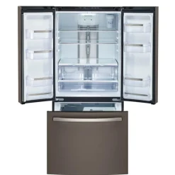GE Profile 20.8 Cu Ft 30 In Refrigerator Bottom Freezer, French door - PNE21NMLKES Slate Sale