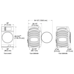 GE Profile 2 in 1 Dryer Washer, , 28", Front-Load - PFQ83HSSWWW White Best