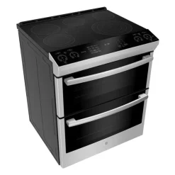 GE Profile 30 In Double Slide-In Range 30" Electric Glass-Ceramic - PCS980YMFS Stainless Steel Best