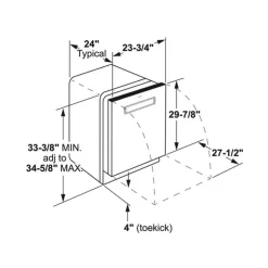 GE Profile Dishwasher Built-In 24" 42dB - PDP755SYVFS Stainless Steel Clearance