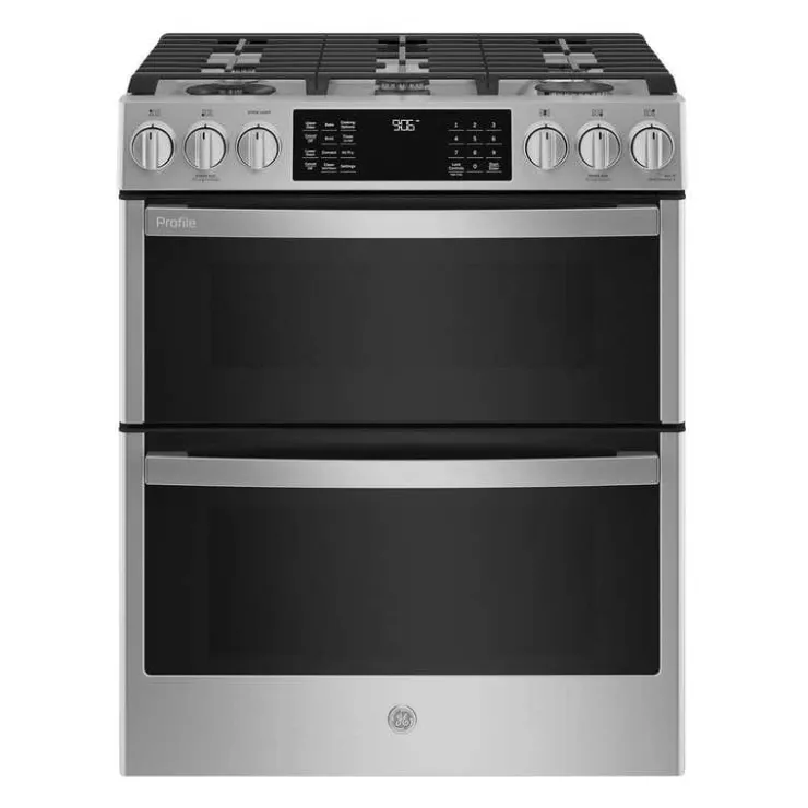 GE Profile Double Oven Range 30" Gaz Gas - PCGS960YPFS Stainless Steel Online