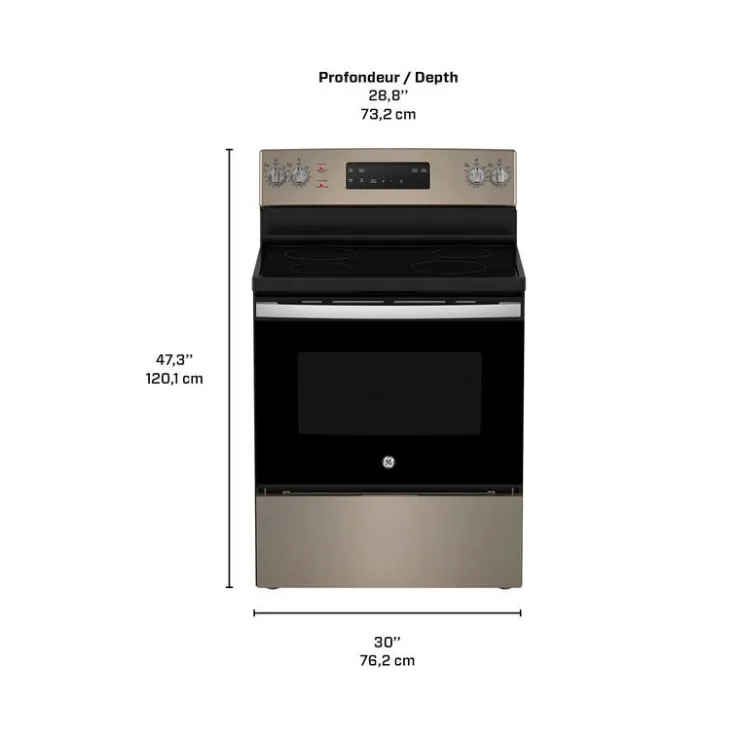 GE Appliances GE Range 30" Electric Glass-Ceramic - JCB630ETES Slate Sale