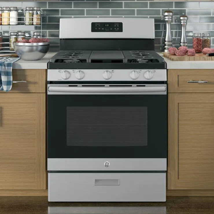GE Appliances GE Range 30" Gaz Gas - JCGBS66SEKSS Stainless Steel Clearance