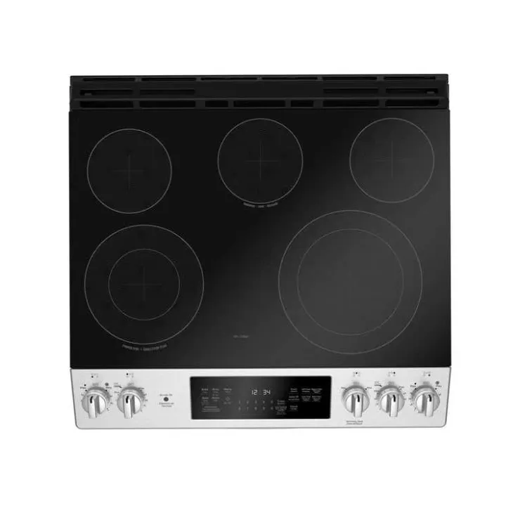 GE Appliances GE Range 30" Electric Glass-Ceramic - JCS840SMSS Stainless Steel Best