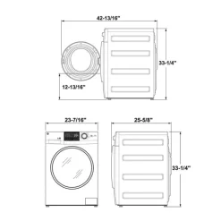 GE Appliances GE Washer & Dryer KIt, , Front-Load - GFW-GFD14 White Discount
