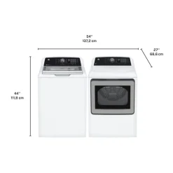 GE Appliances GE Washer & Dryer Kit, , Top-Load - GTW-GTD68 White