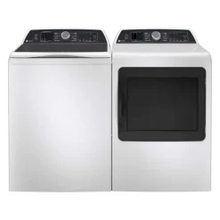 GE Appliances GE Washer and Dryer Set, , Top-Load - 705/70E White Sale