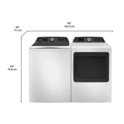 GE Appliances GE Washer and Dryer Set, , Top-Load - 705/70E White Sale