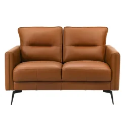 Genuine Full Leather Loveseat Brown Best