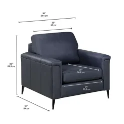 Sofa By Fancy Genuine Leather Armchair - BLUE Hot