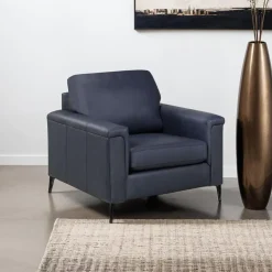 Sofa By Fancy Genuine Leather Armchair - BLUE Hot