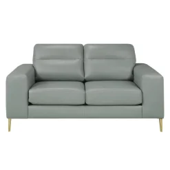 Sofa By Fancy Genuine Leather Loveseat AQUA