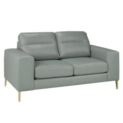 Sofa By Fancy Genuine Leather Loveseat AQUA