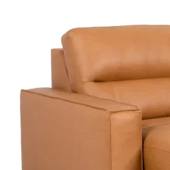 Genuine Leather Modular Sectional with Power Sliding Seats - 5 pcs Antelope Clearance