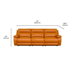 Genuine Leather Power Modular Reclining Sofa - 3 pcs Tan / Cognac Sale