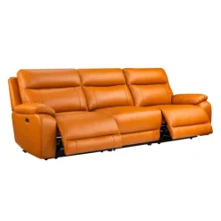 Genuine Leather Power Modular Reclining Sofa - 3 pcs Tan / Cognac Sale