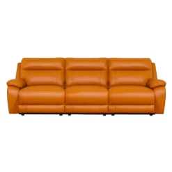 Genuine Leather Power Modular Reclining Sofa - 3 pcs Tan / Cognac Sale