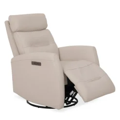 Genuine Leather Power Recliner - Beige Outlet