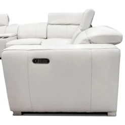 HTL Genuine Leather Power Reclining Modular Loveseat with Adjustable Headrests – 2 pcs Beige Best