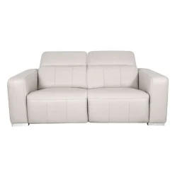 HTL Genuine Leather Power Reclining Modular Loveseat with Adjustable Headrests – 2 pcs Beige Best