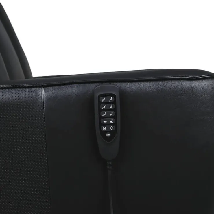 Genuine Leather Power Recliner and Swivel Chair with 4 Motors, Massage, Built-In Speakers, and LED Lighting Black Best
