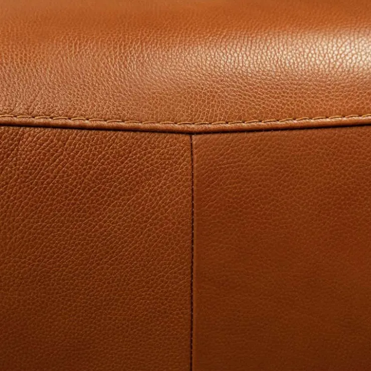 HTL Genuine Leather Power Reclining Modular Loveseat with Adjustable Headrests – 2 pcs Brown New