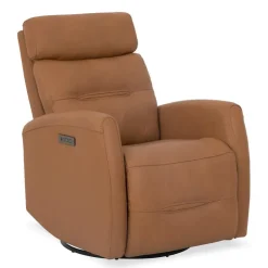 Genuine Leather Power Recliner - Tan Caramel Color Clearance