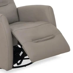 Genuine Leather Power Recliner - Grey Discount