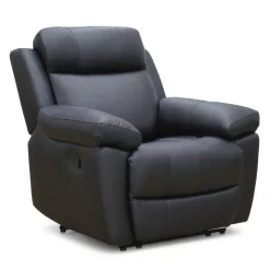 Genuine Leather Rocking Recliner Black Best