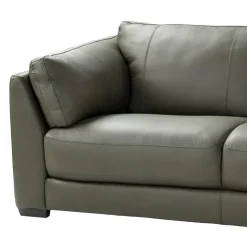 HTL Genuine Leather Sectional with Right-Side Extra Seat Vert Khaki Online