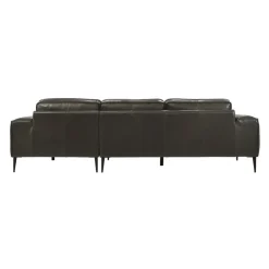 Genuine Leather Sectional with Right-Side Chaise Brown Best